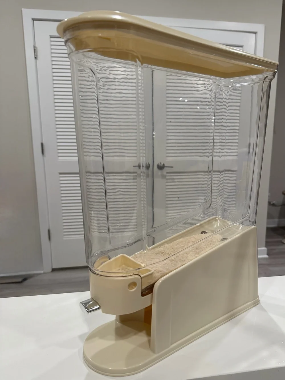 Cream Wall-Mountable Soap or Shampoo Dispenser